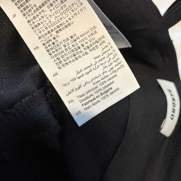 Sandro New Authentic Solid Black Gisele Tank Tiered Mini Dress 36 4 Small - Picture 8 of 8